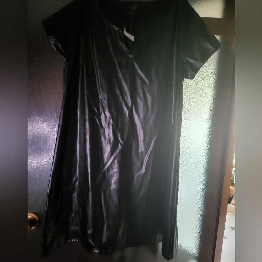 Elegant Black Satin Dress